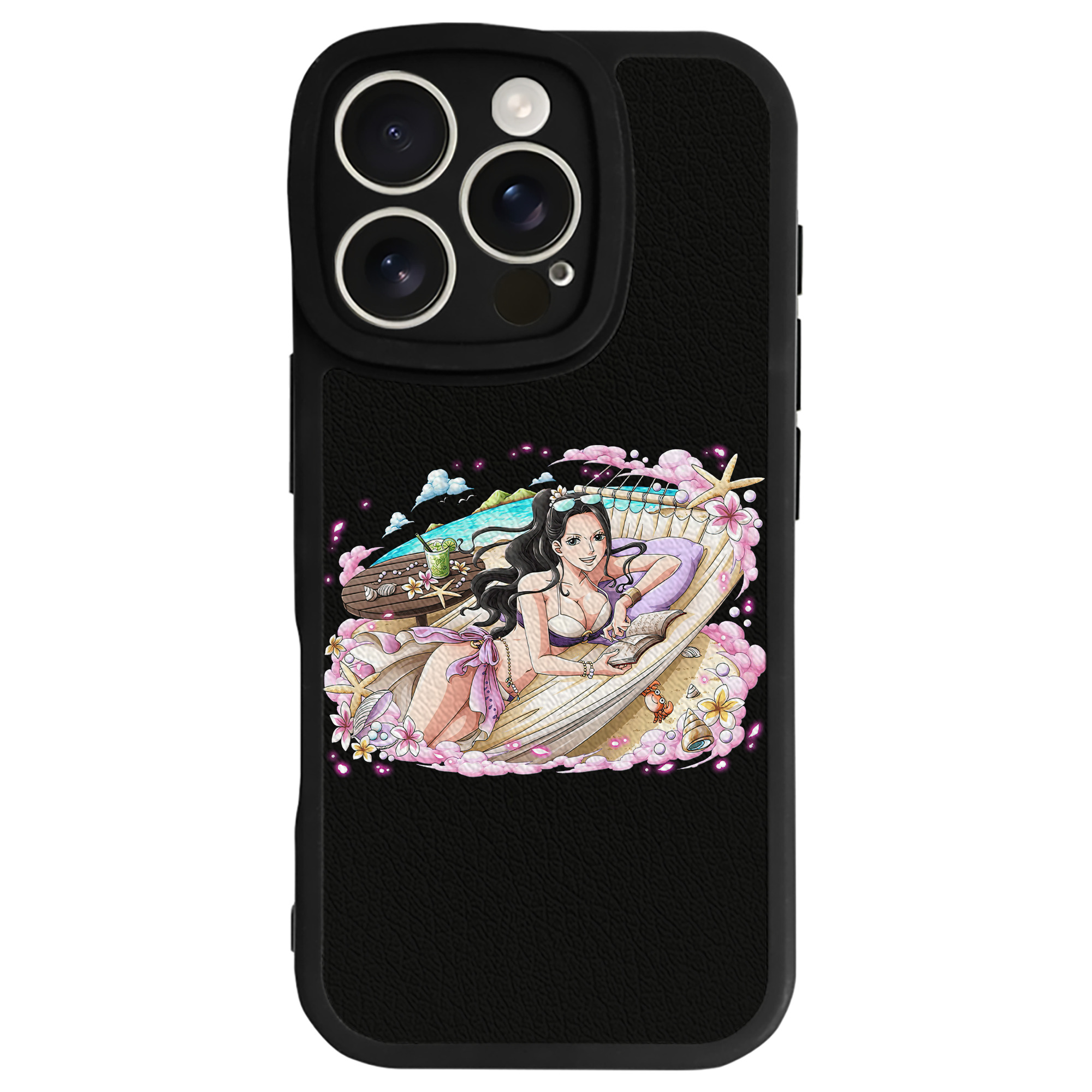 （画像用） ワンピース ニコ・ロビン ONE PIECE Nico Robin 【iPhone 16シリーズ対応】シリコンスマホケース（レザー調） 材質：シリコン